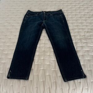 White House Black Market Noir 8 Dark Blue Straight Leg Jeans